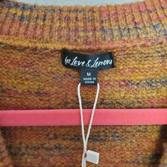 NEW For Love & Lemons Helena Sweater Vest Crop Top Size M Medium - Picture 7 of 8